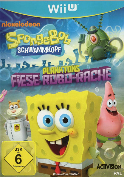 SpongeBob Schwammkopf: Planktons fiese Robo-Rache - Nintendo Wii U Vorderseite