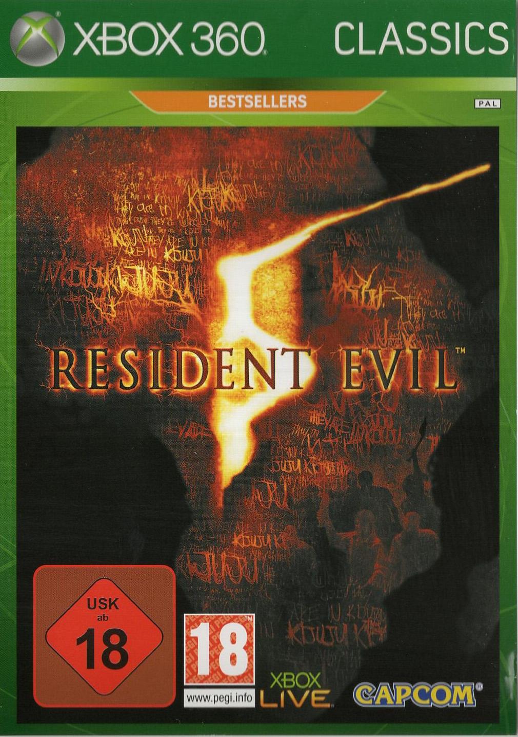 Resident Evil 5 - Xbox 360 Vorderseite