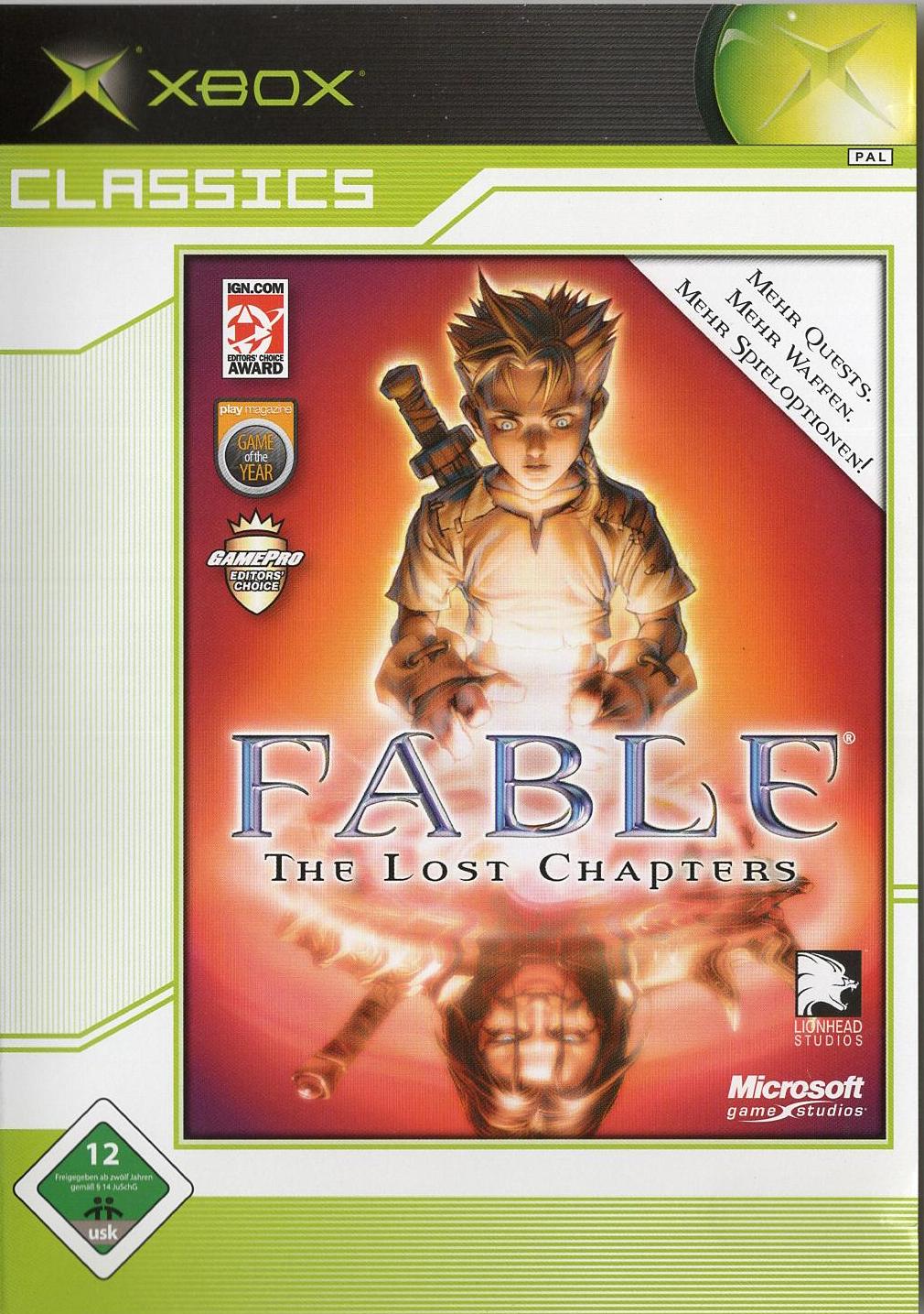 Fable: The Lost Chapters - Xbox Vorderseite