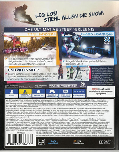 Steep X Games Gold Edition - PlayStation 4 Rückseite