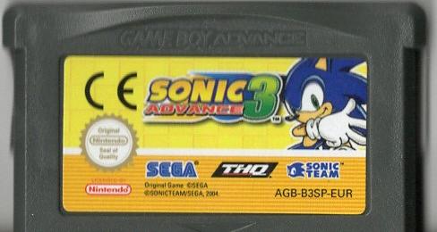Sonic Advance 3 - Game Boy Advance - Modul Vorderseite