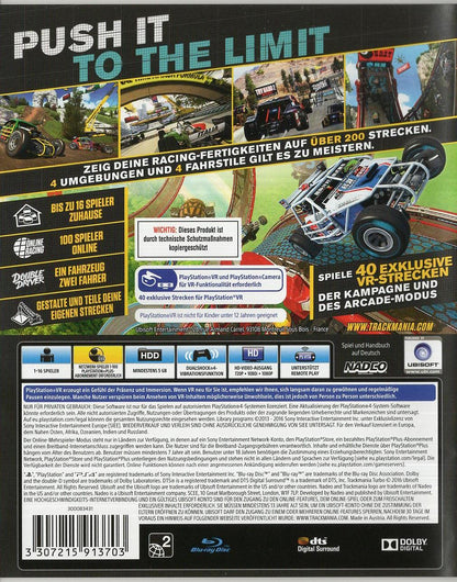 Trackmania Turbo - PlayStation 4 Rückseite