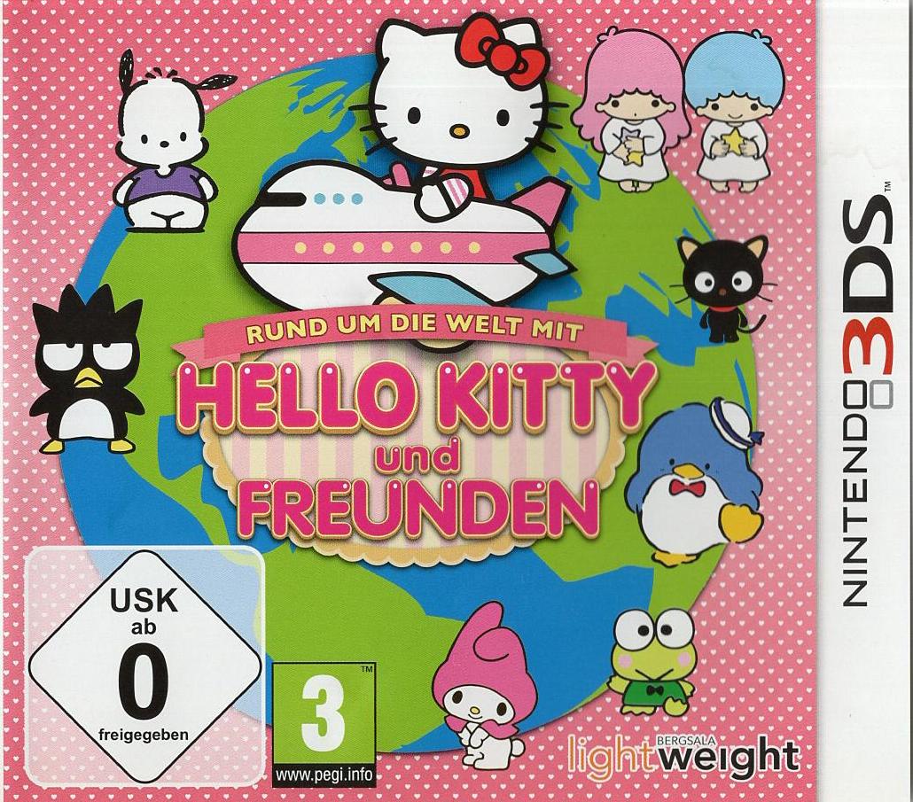 Rund um die Welt mit Hello Kitty und Freunden - Nintendo 3DS Vorderseite
