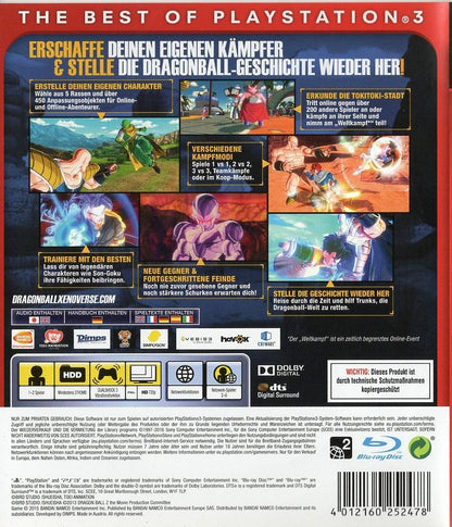 Dragon Ball Xenoverse - PlayStation 3 Rückseite