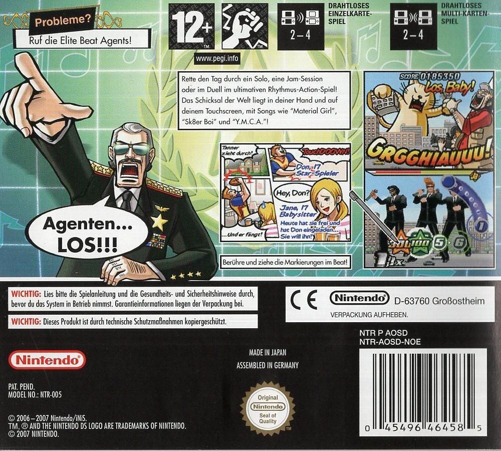 Elite Beat Agents - Nintendo DS Rückseite
