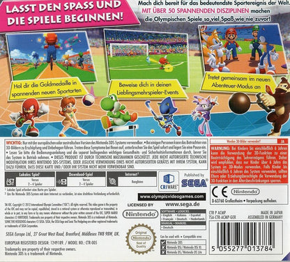 Mario & Sonic bei den Olympischen Spielen: London 2012 - Nintendo 3DS Rückseite