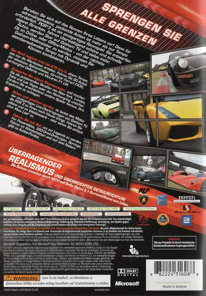 Project Gotham Racing 3 - Xbox 360 Rückseite