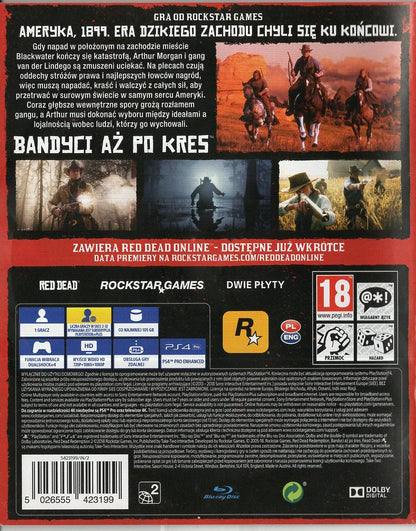 Red Dead Redemption II - PlayStation 4 Rückseite