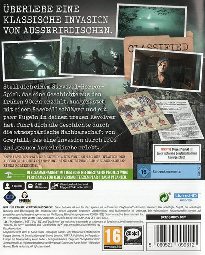 Greyhill Incident Abducted Edition - PlayStation 5 Rückseite