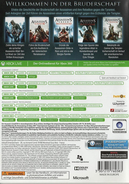 Assassin's Creed Heritage Collection - Xbox 360 Rückseite