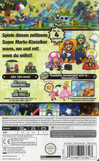New Super Mario Bros. U Deluxe - Nintendo Switch Rückseite
