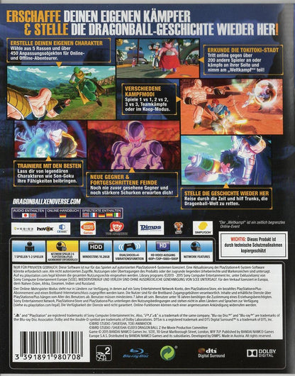 Dragon Ball Xenoverse - PlayStation 4 Rückseite