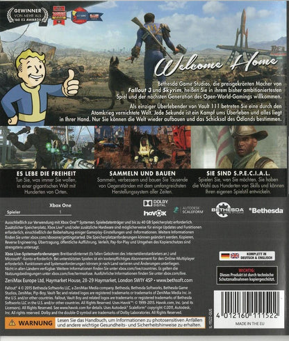 Fallout 4 - Xbox One Rückseite