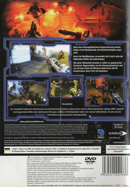 Project: Snowblind - PlayStation 2 Rückseite