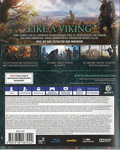 Assassin's Creed Valhalla - PlayStation 4 Rückseite
