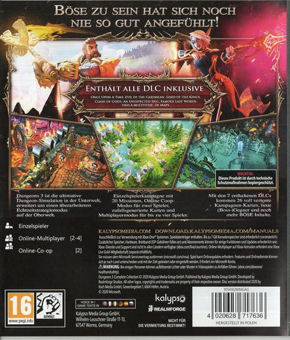 Dungeons 3 Complete Collection - Xbox One Rückseite