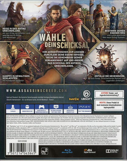 Assassin's Creed Odyssey - PlayStation 4 Rückseite