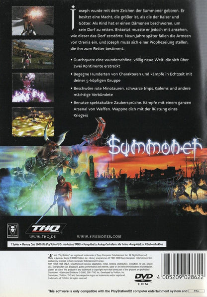 Summoner - PlayStation 2 Rückseite