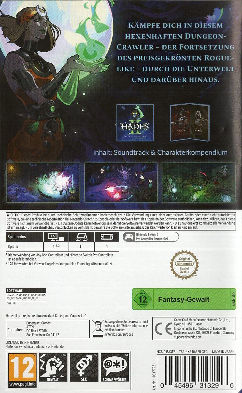 Hades II - Nintendo Switch 2 Rückseite