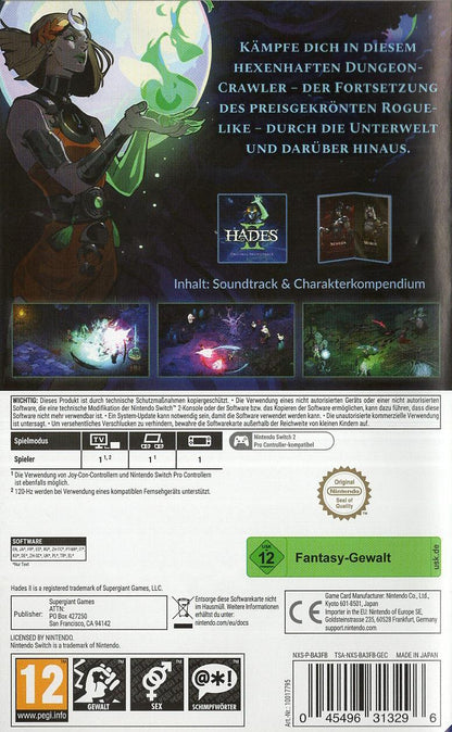 Hades II - Nintendo Switch 2 Rückseite