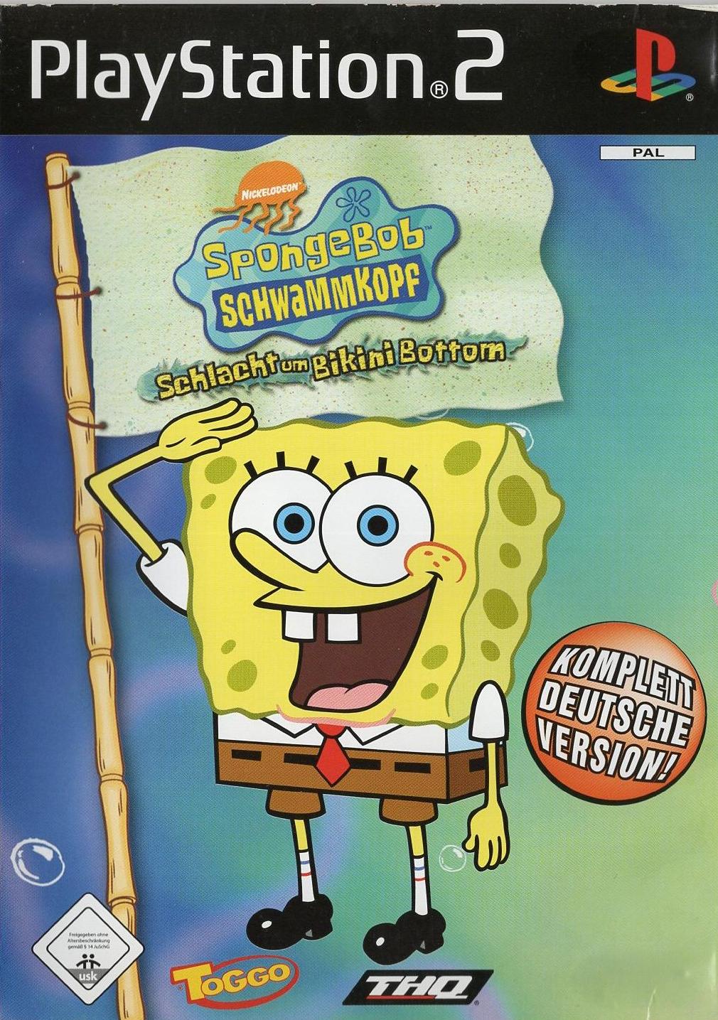 SpongeBob Schwammkopf: Schlacht um Bikini Bottom - PlayStation 2 Vorderseite