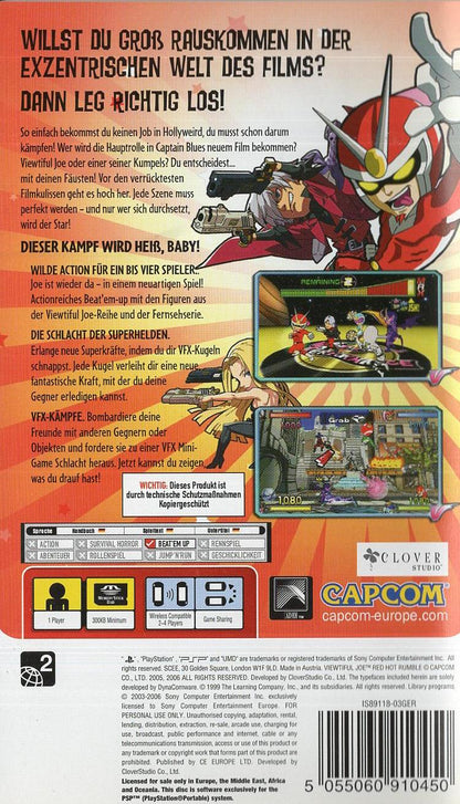 Viewtiful Joe: Red Hot Rumble - PlayStation Portable Rückseite