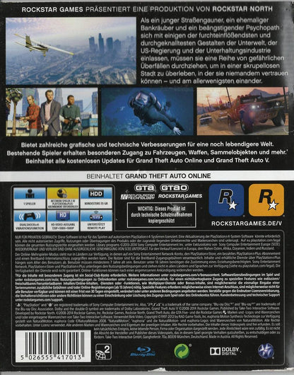 Grand Theft Auto V - PlayStation 4 Rückseite