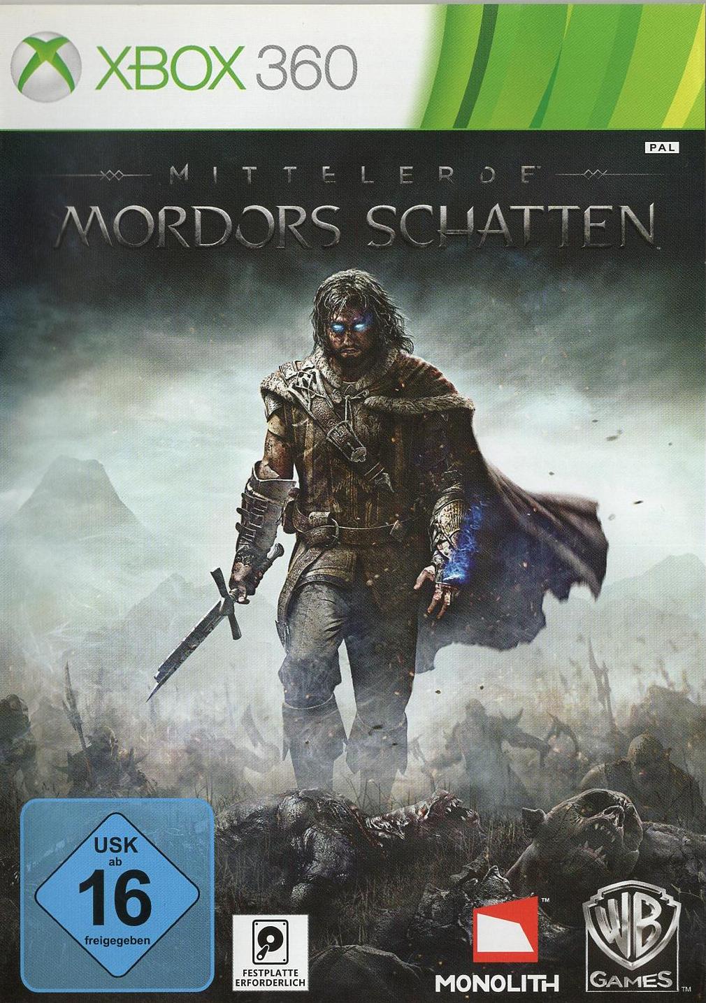 Mittelerde: Mordors Schatten - Xbox 360 Vorderseite