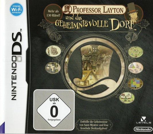 Professor Layton und das geheimnisvolle Dorf - Nintendo DS Vorderseite
