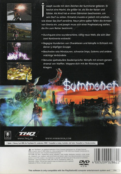 Summoner - PlayStation 2 Rückseite