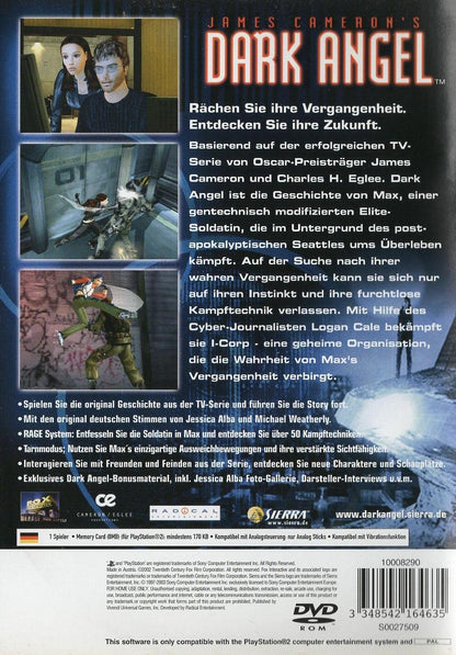 James Cameron's Dark Angel - PlayStation 2 Rückseite