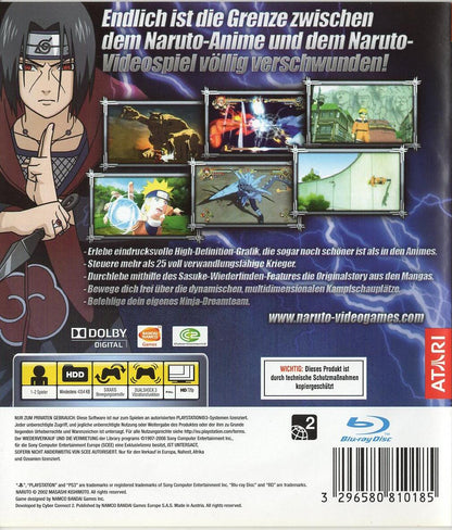 Naruto Ultimate Ninja Storm - PlayStation 3 Rückseite