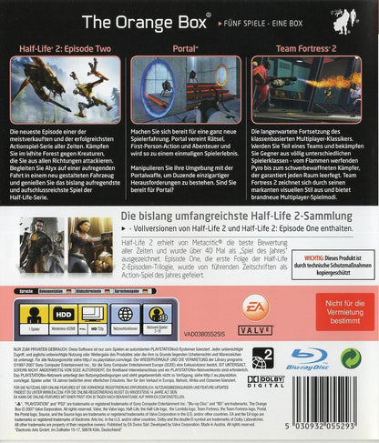 The Orange Box - PlayStation 3 Rückseite