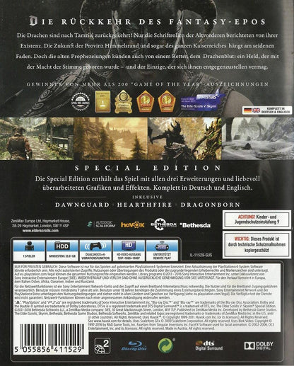 The Elder Scrolls V: Skyrim - Special Edition - PlayStation 4 Rückseite