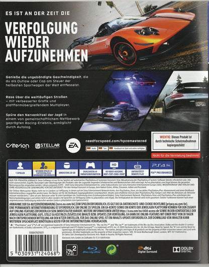 Need for Speed: Hot Pursuit Remastered - PlayStation 4 Rückseite
