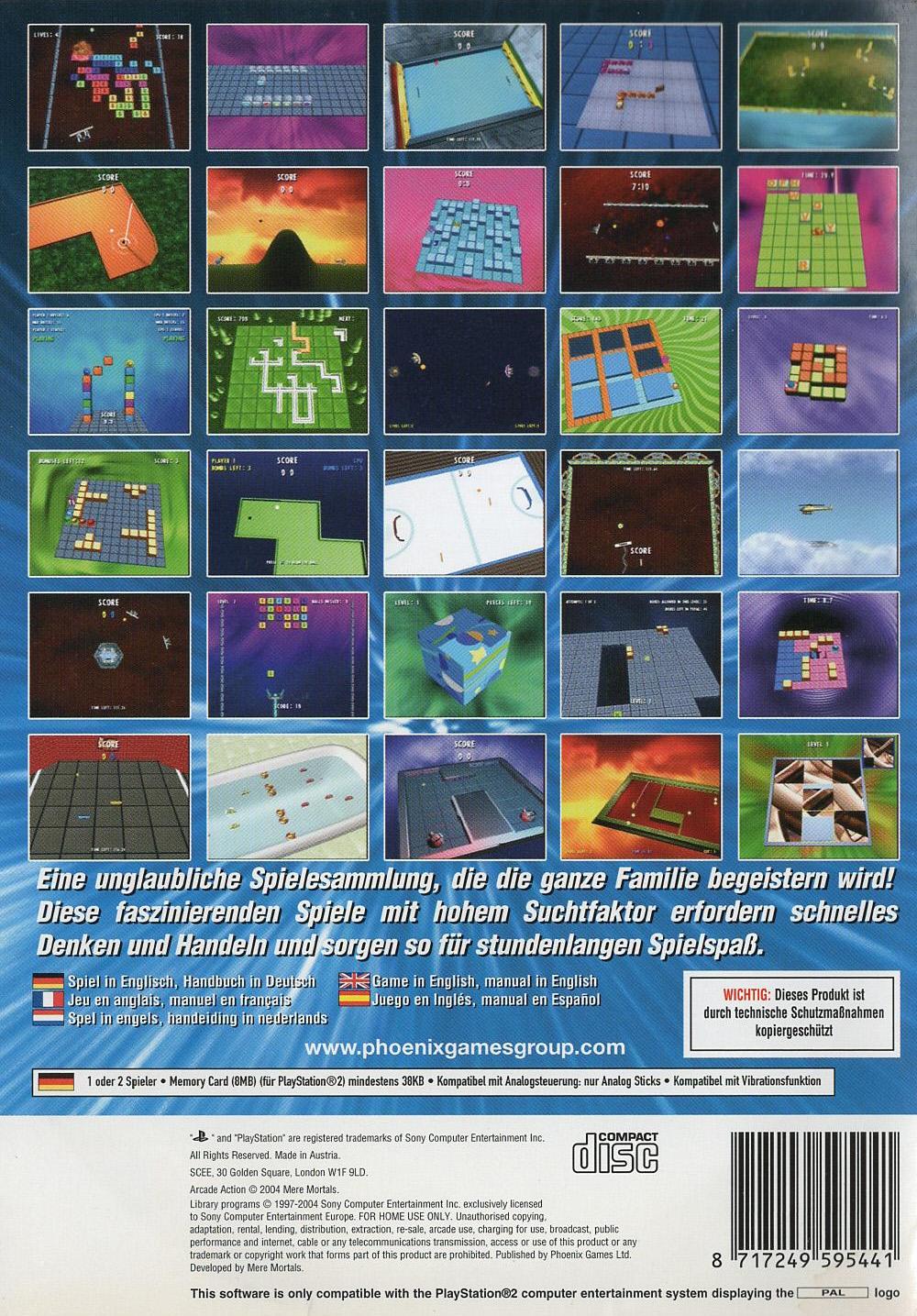 Arcade 30 Games Action - PlayStation 2 Rückseite