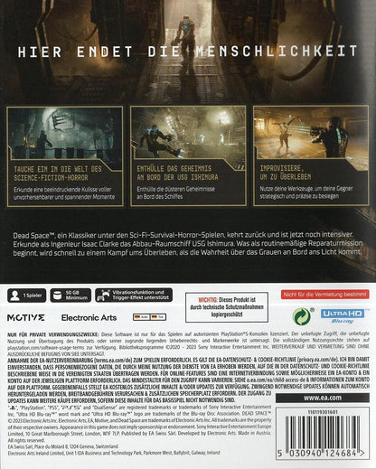 Dead Space - PlayStation 5 Rückseite