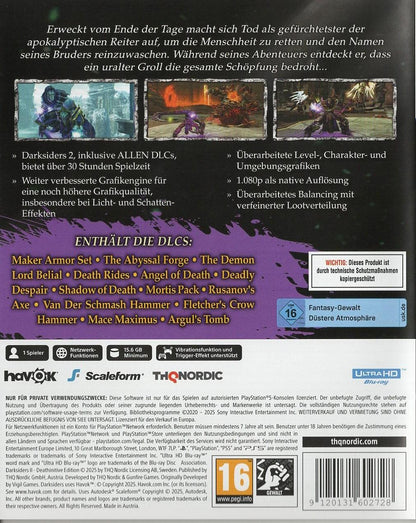 Darksiders II: Deathinitive Edition - PlayStation 5 Rückseite