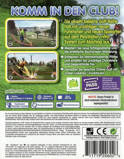Everybody's Golf - PlayStation Vita Rückseite