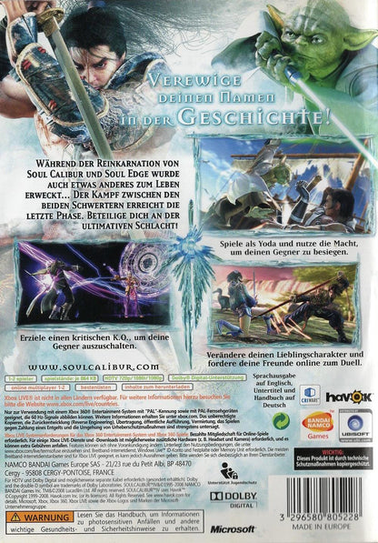 Soulcalibur IV - Xbox 360 Rückseite