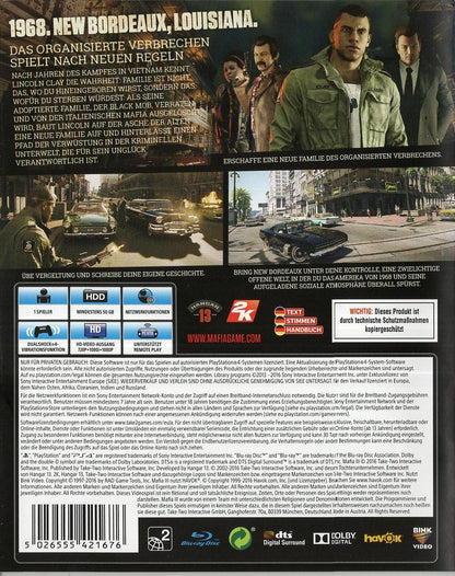 Mafia III - PlayStation 4 Rückseite