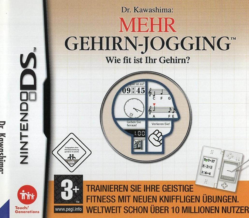 Dr. Kawashima: Mehr Gehirn-Jogging - Nintendo DS Vorderseite