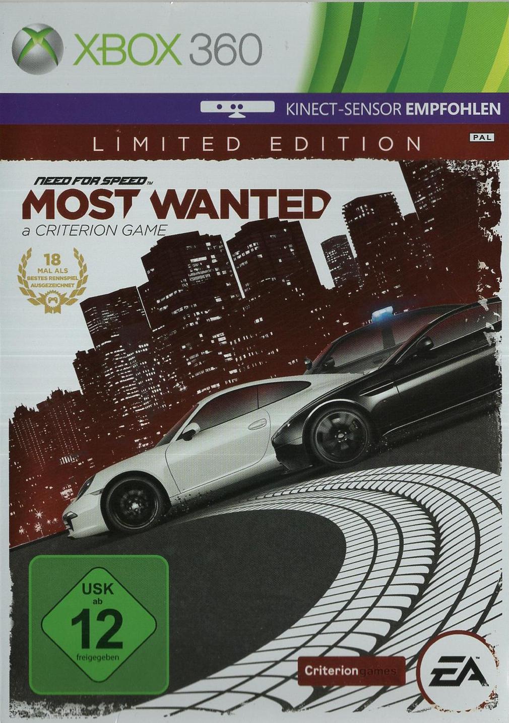 Need for Speed: Most Wanted - Xbox 360 Vorderseite