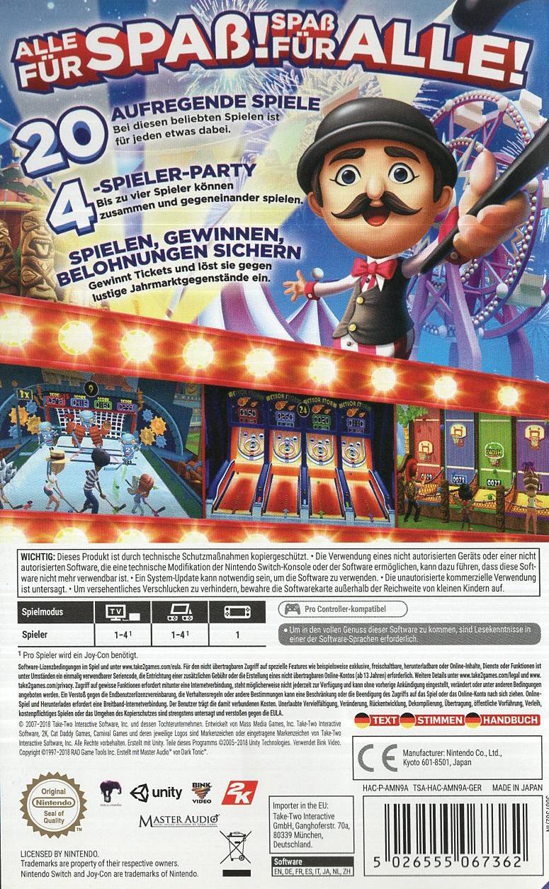 Carnival Games - Nintendo Switch Rückseite