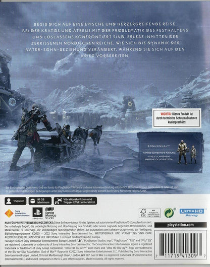 God of War Ragnarök - PlayStation 5 Rückseite