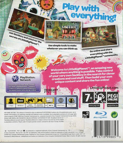 LittleBigPlanet - PlayStation 3 Rückseite