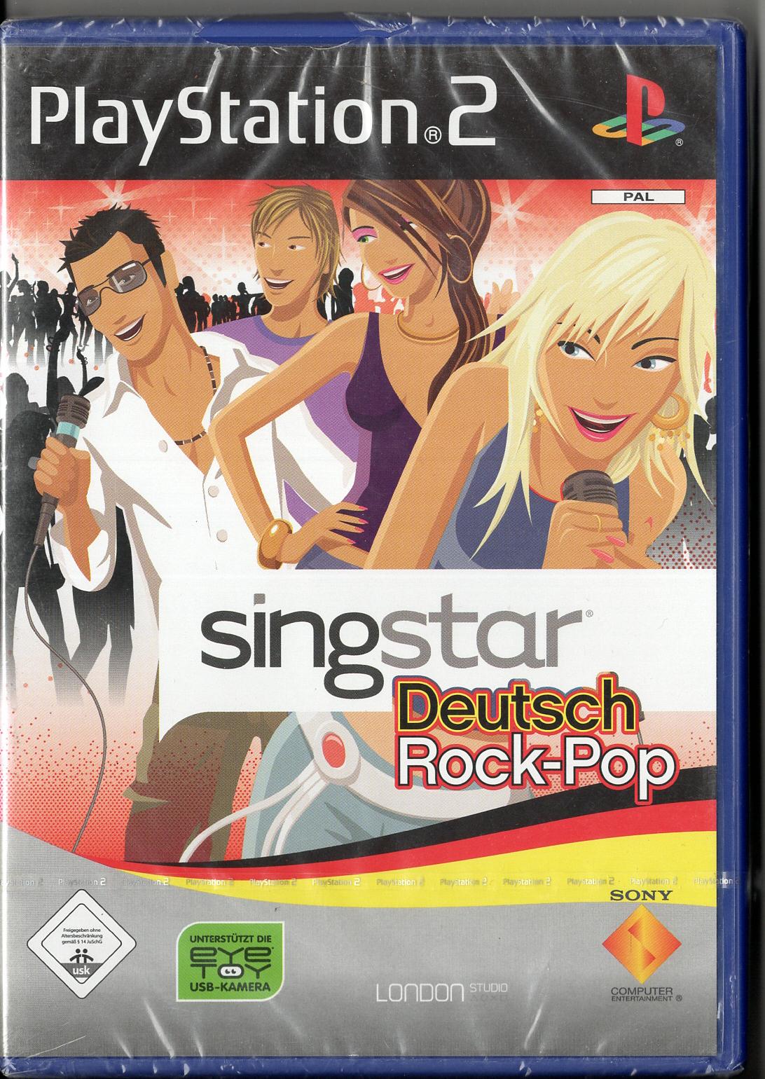 SingStar Deutsch Rock-Pop - PlayStation 2 - Neu Vorderseite
