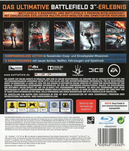 Battlefield 3: Premium Edition - PlayStation 3 Rückseite