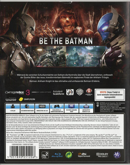 Batman: Arkham Knight - PlayStation 4 Rückseite