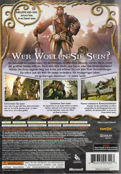 Fable II - Xbox 360 Rückseite